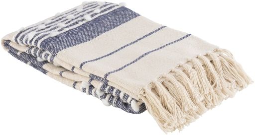 Surya Yemaya Navy 50"x60" Throw Blanket-2