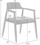 Armen Living Emorie Charcoal/Walnut Dining Chair-2