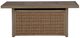 Signature Design by Ashley® Laguna Heights Beige Resin Wicker Outdoor Fire Pit Table with Aluminum Frame-2