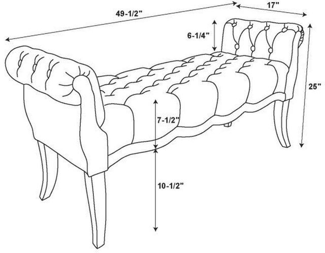Linon Mary Dark Espresso/Natural Bench-1