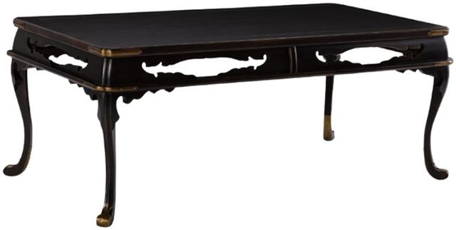 Maitland-Smith® Elsie Aged Black Lacquer Cocktail Table-0