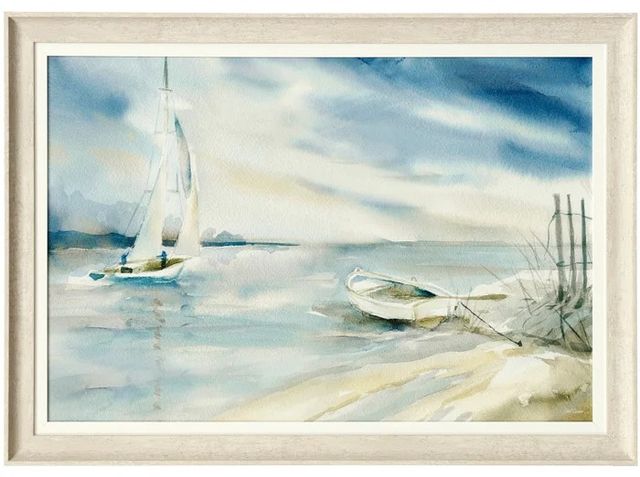 Stylecraft Come Sail Away Beige/Blue/White Wall Art-0