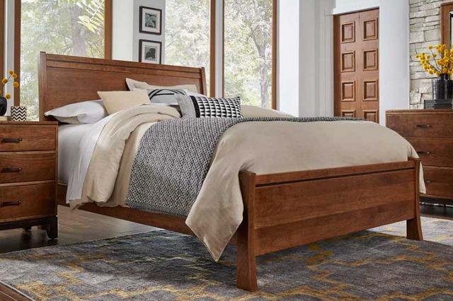 Urban Collections by Yutzy Woodworking Trieste Retreat Cherry/Seely 62" Full Panel Sleigh Bed-1