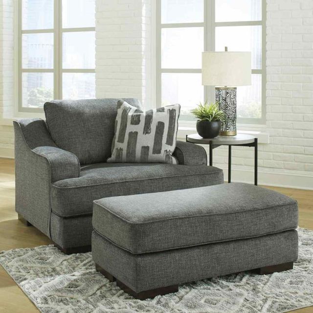Benchcraft® Lessinger 2-Piece Pewter Living Room Set-3