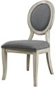 Furniture of America® Kathryn 2-Piece Antique White/Gray Side Chair Set-2