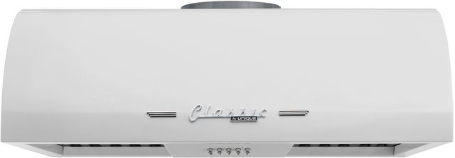 Unique® Appliances Classic Retro 24" Marshmallow White Wall Mounted Range Hood-0