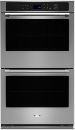  Maytag 30" Fingerprint Resistant Stainless Steel Double Electric Wall Oven with Air Fryer