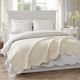 Olliix by Madison Park Cream Tuscany Oversized Quilted Throw with Scalloped Edges-5