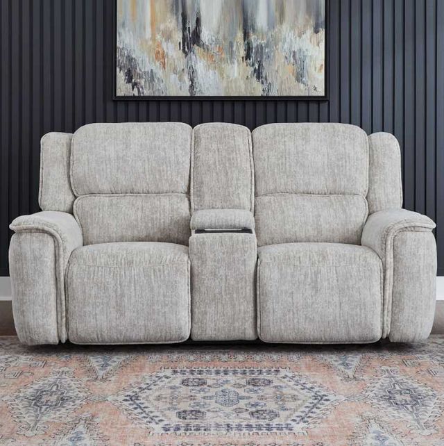 Liberty Furniture Clayton Galactic Parchment Power Reclining Loveseat with Console-2