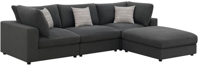 Coaster® Serene 4-Piece Charcoal Sectional-0