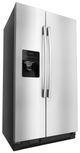 Amana® 24 Cu. Ft. Side-by-Side Refrigerator-Black On Stainless-1