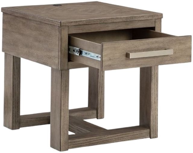 Signature Design by Ashley® Loyaska Grayish Brown/White End Table-4