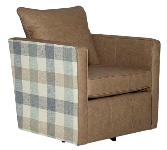 Best® Home Furnishings Customizable Field & Stream Home Heidi Leather Swivel Glider Chair-0