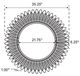 Coaster® Tuscany Gold Sunburst Wall Mirror-3