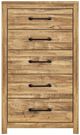 Signature Design by Ashley® Maystonna Brown 5-Drawer Chest-2