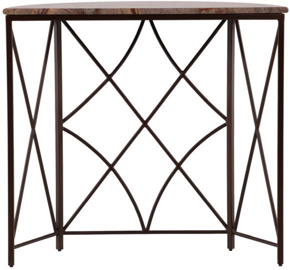 Furniture Classics Madaline Marble Top Console Table with Iron Base-1