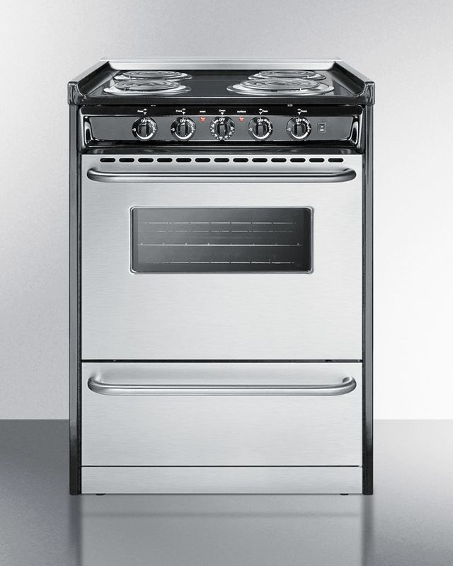 Summit® Professional 24" Stainless Steel Slide-In Electric Range-1
