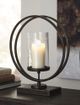 Signature Design by Ashley® Jalal Antique Gold Candle Holder-3