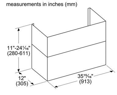 Thermador® 35.94" Stainless Steel Duct Cover-1