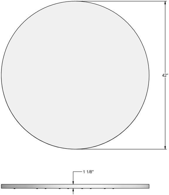 Amisco Customizable Gemma 42" Round Pub Table with 1.06" Solid Birch Top-1