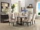 ACME Furniture Gerardo White Marble Top Dining Table with Weathered Espresso Base-1