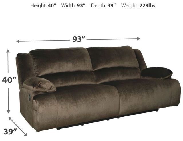Signature Design by Ashley® Clonmel Chocolate Two Seat Reclining Power Sofa-4