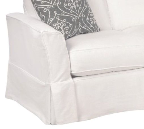 Four Seasons Customizable Devin 3-Piece Slipcovered Sectional-1