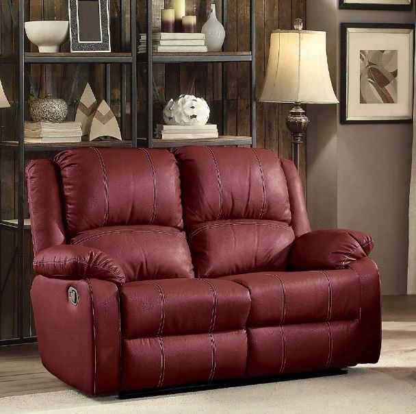 ACME Furniture Zuriel Red Manual Motion Reclining Loveseat-1