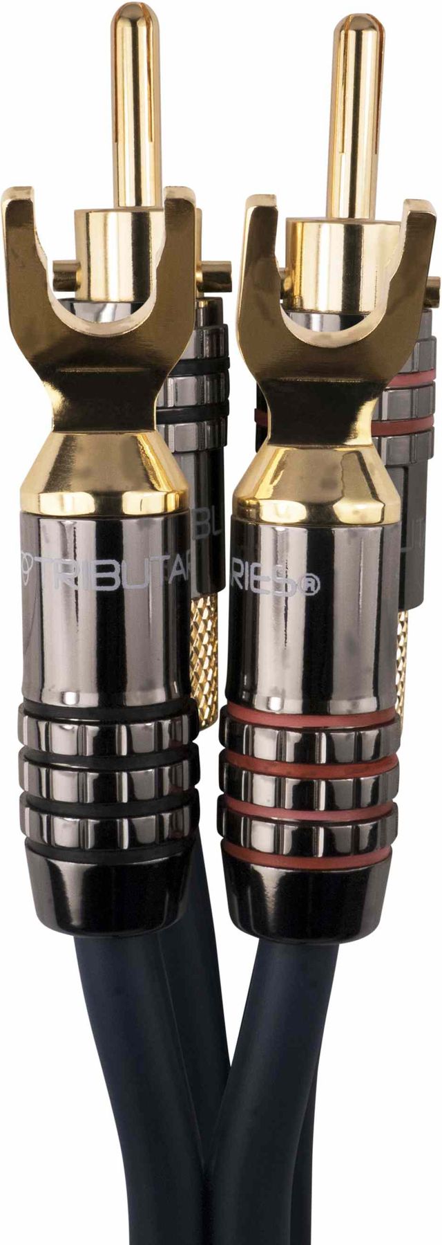 Tributaries® Serires 8 4 Ft. Banana Plugs/Spade Lugs Speaker Cable-0