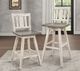 Homelegance® Amsonia Distressed Gray/White Sand Swivel Pub Height Chair with Divided X-Back-1