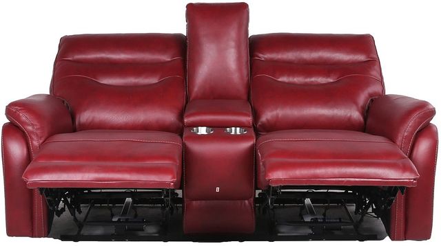 Steve Silver Co. Fortuna Wine Power Reclining Loveseat with Console-1