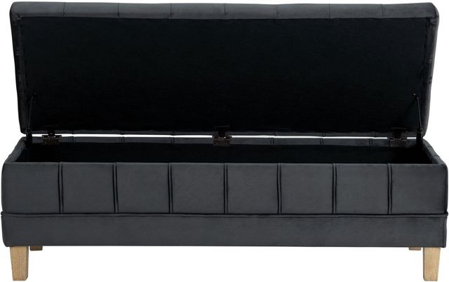 Elements International Crosby Royale Gray Storage Ottoman-3