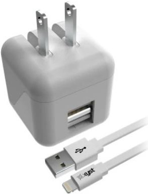 Xyst 2.4 Amp Dual USB Wall Charger with 4 Ft. Apple Lightning Cable-0