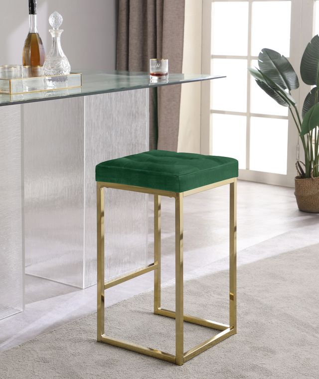 Meridian Furniture Nicola Green Velvet Counter Stool-3