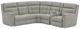 Flexsteel® Mason Gray Dove Power Reclining Section with Power Headrests-0