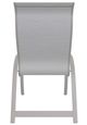 Telescope Casual Aruba Abalone/Warm Gray Aluminum/Fabric Outdoor Sling Supreme Stacking Arm Chair-3