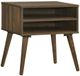 Elements International Coyote Carroll Grey King Bed with Two End Tables-3