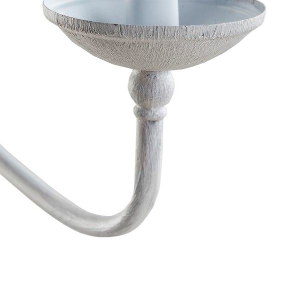 Olliix by Hampton Hill Brighton Distressed White 6-Light Farmhouse Chandelier-2