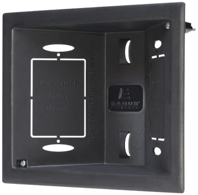 Sanus® Elements™ Black In-Wall Low Voltage Box-3