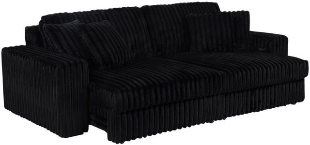 Coaster® Jacana Black Corduroy Upholstered Dual Power Chaise Sofa-0