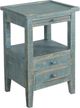 Sunny Designs™ Marina Sea Grass 2-Drawer Side Table with Lower Shelf-0