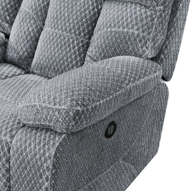 New Classic® Home Furnishings Bravo Stone Gray Power Glider Recliner-3