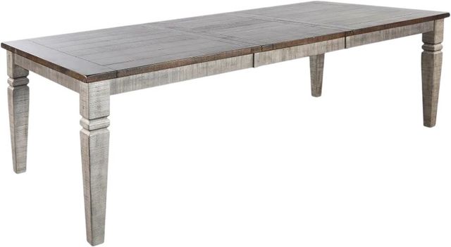 Sunny Designs™ Homestead Hills Tobacco Leaf Extension Dining Table with Alpine Gray Base-1