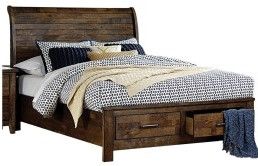 Mazin Furniture Jerrick Burnished Brown Queen Bed-0