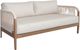 Meridian Furniture Maui Cream Aluminum/Fabric/Wooden Outdoor Loveseat-0