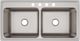 Elkay Lustertone® Classic Lustrous Satin 43" x 22" x 12-1/8" 4-Hole Equal Double Bowl Drop-In Sink-1