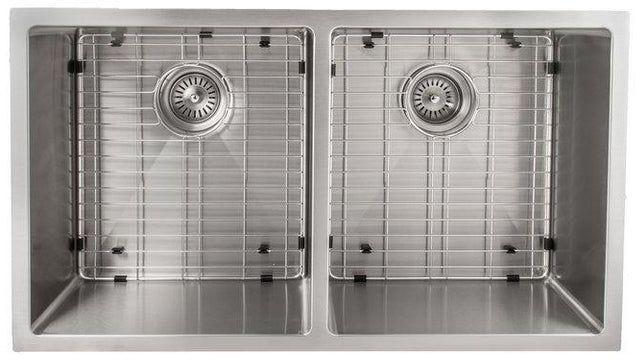 ZLINE Anton 33" Stainless Steel Undermount Double Bowl Kitchen Sink with Bottom Grid-2