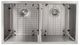 ZLINE Anton 33" Stainless Steel Undermount Double Bowl Kitchen Sink with Bottom Grid-2