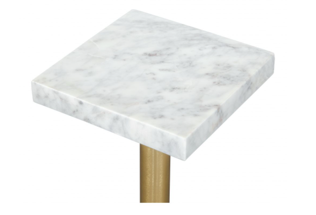 Zuo® Modern Josef  White Side Table with Gold Base -3