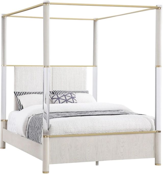 Global Furniture USA Malmo Oak Queen Canopy Bed-0